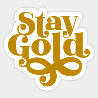 BTS stay gold swirl decorative typography Sticker